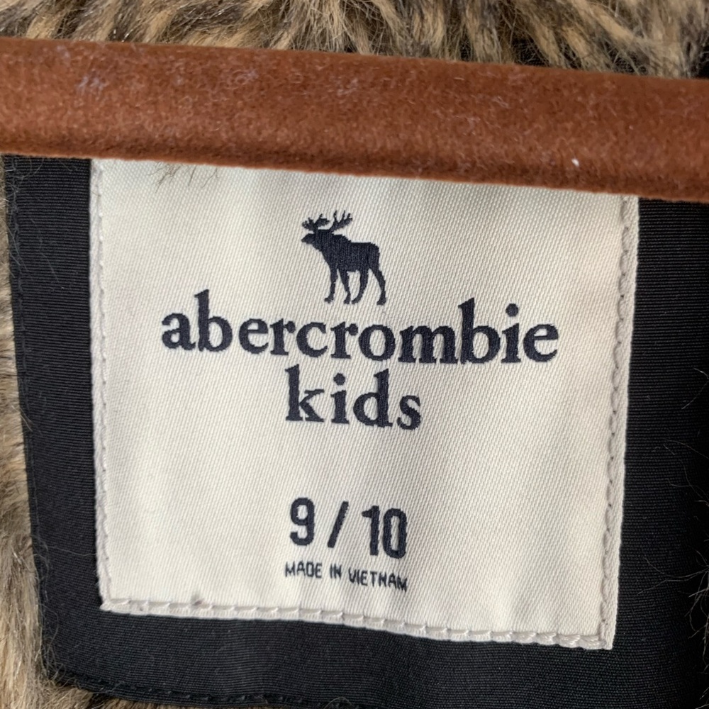 Abercrombie Kids Black Parka with Faux Fur Hood - Picture 4 of 5